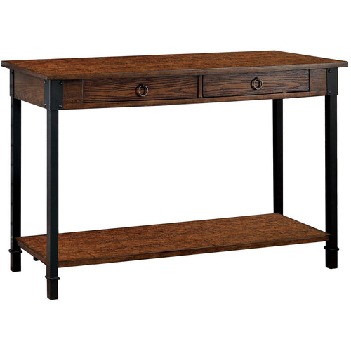 Rocco Transitional Plank Style Sofa Table in Medium Weathered Oak - living-essentials