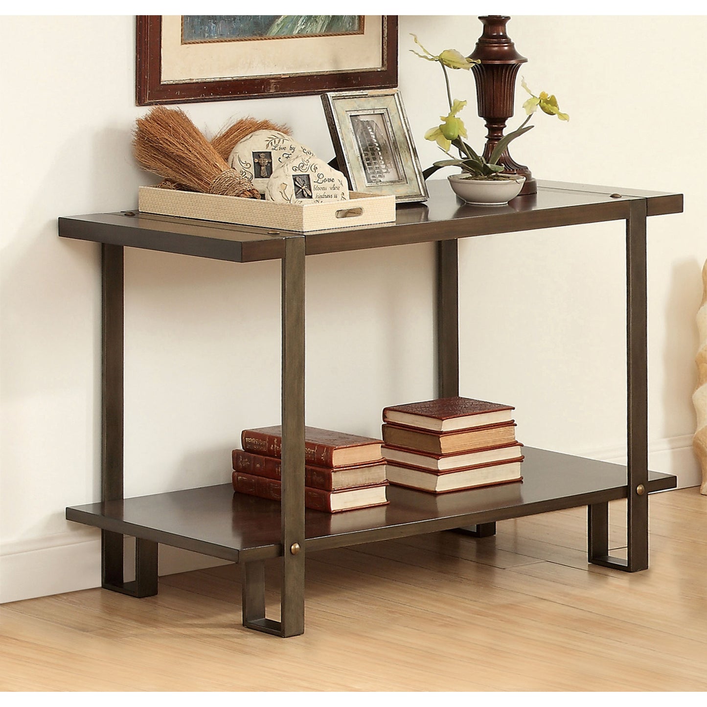 Owen Transitional Sofa Table in Dark Oak - living-essentials