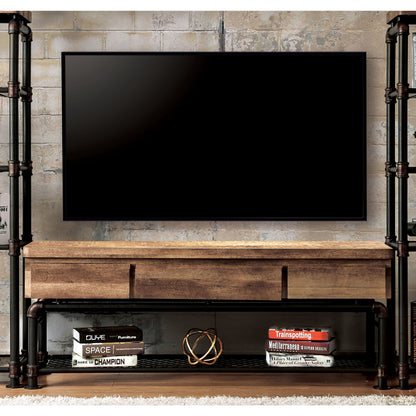 Arleen Industrial TV Stand in Antique Black - living-essentials