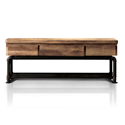 Arleen Industrial TV Stand in Antique Black - living-essentials