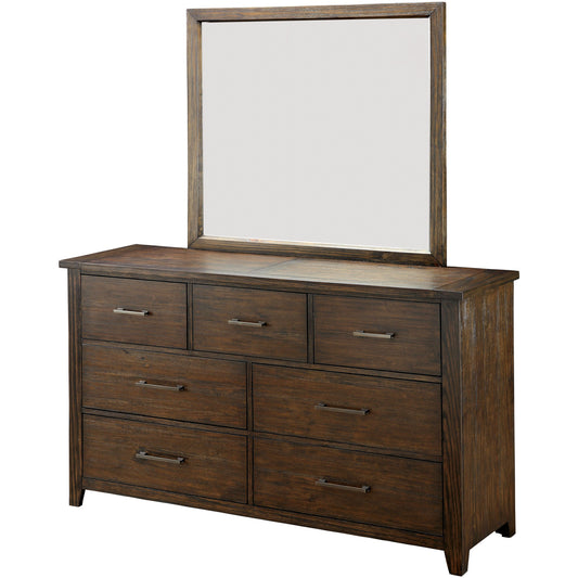 Kellen Transitional Dresser and Mirror Set in Espresso - living-essentials
