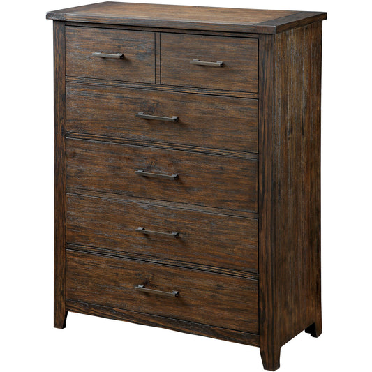 Kellen Transitional 6-Drawer Chest in Espresso - living-essentials