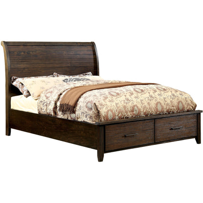Kellen Transitional King Storage Platform Bed in Espresso - living-essentials