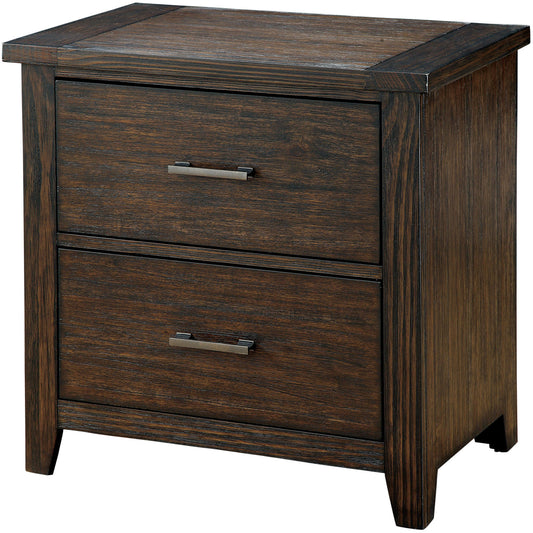 Kellen Transitional 2-Drawer Nightstand in Espresso - living-essentials