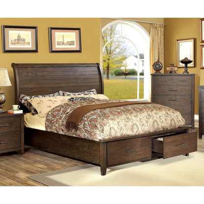 Kellen Transitional Queen Storage Platform Bed in Espresso - living-essentials
