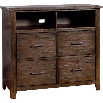 Kellen Transitional Media Stand in Espresso - living-essentials