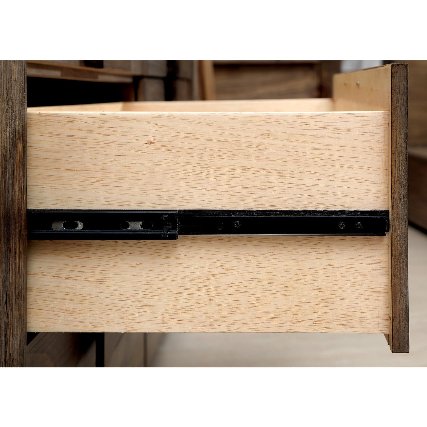 Moline Transitional Dresser and Mirror Set in Rustic Natural Tone - living-essentials