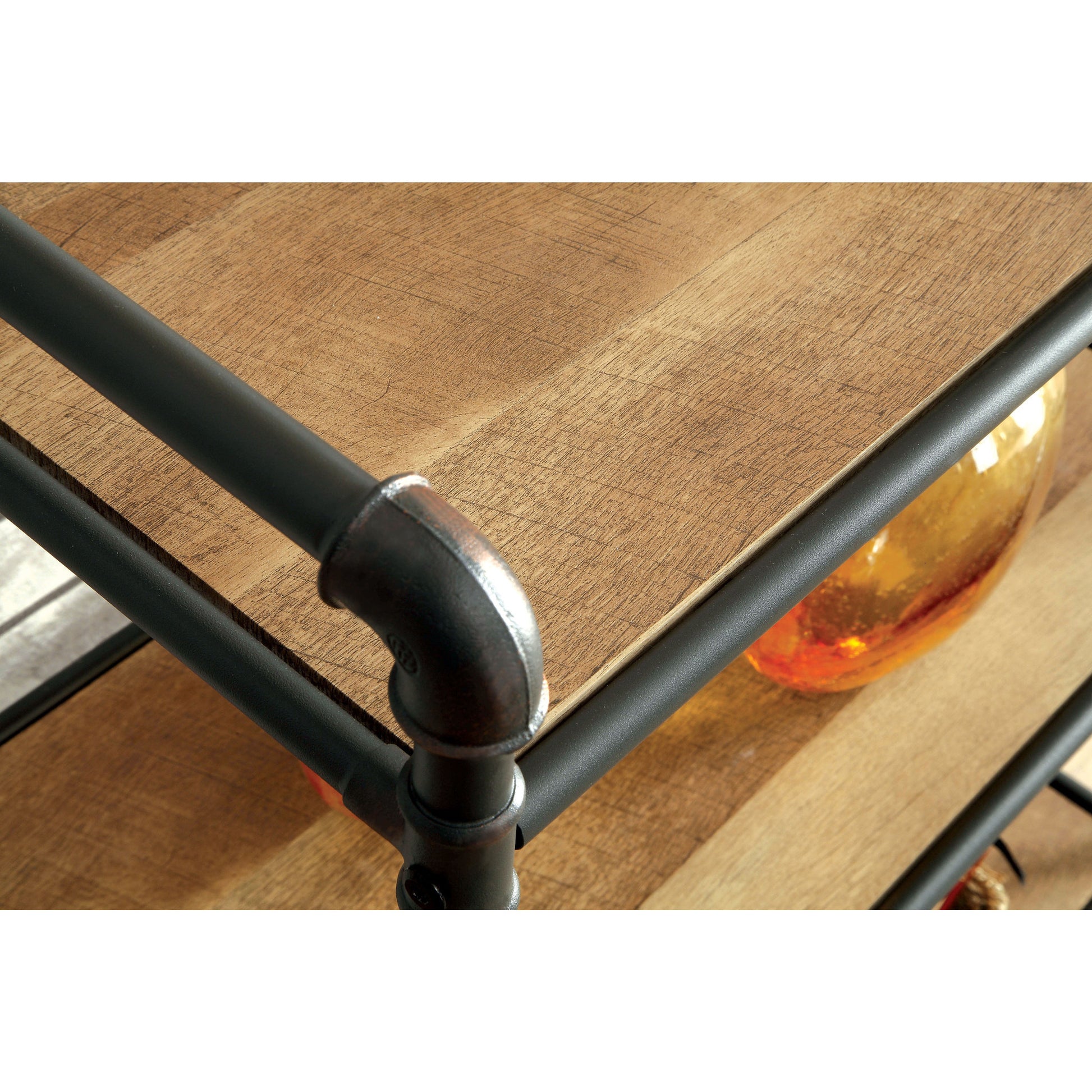 Irvin Industrial Large Display Shelf in Antique Black - living-essentials