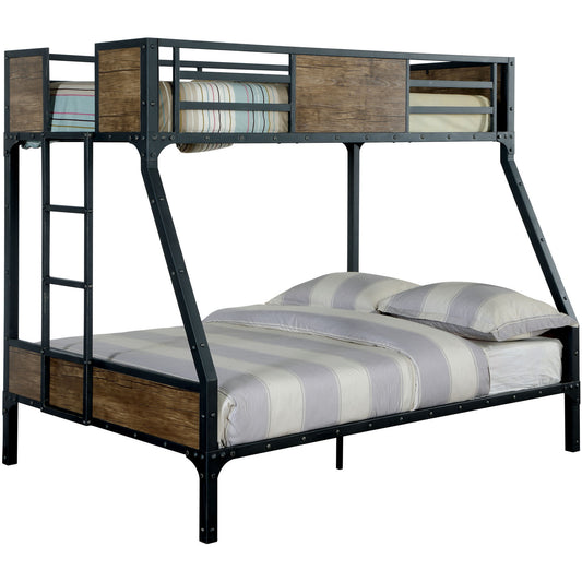 Joie Industrial Twin Over Full Bunk Bed in Black - living-essentials