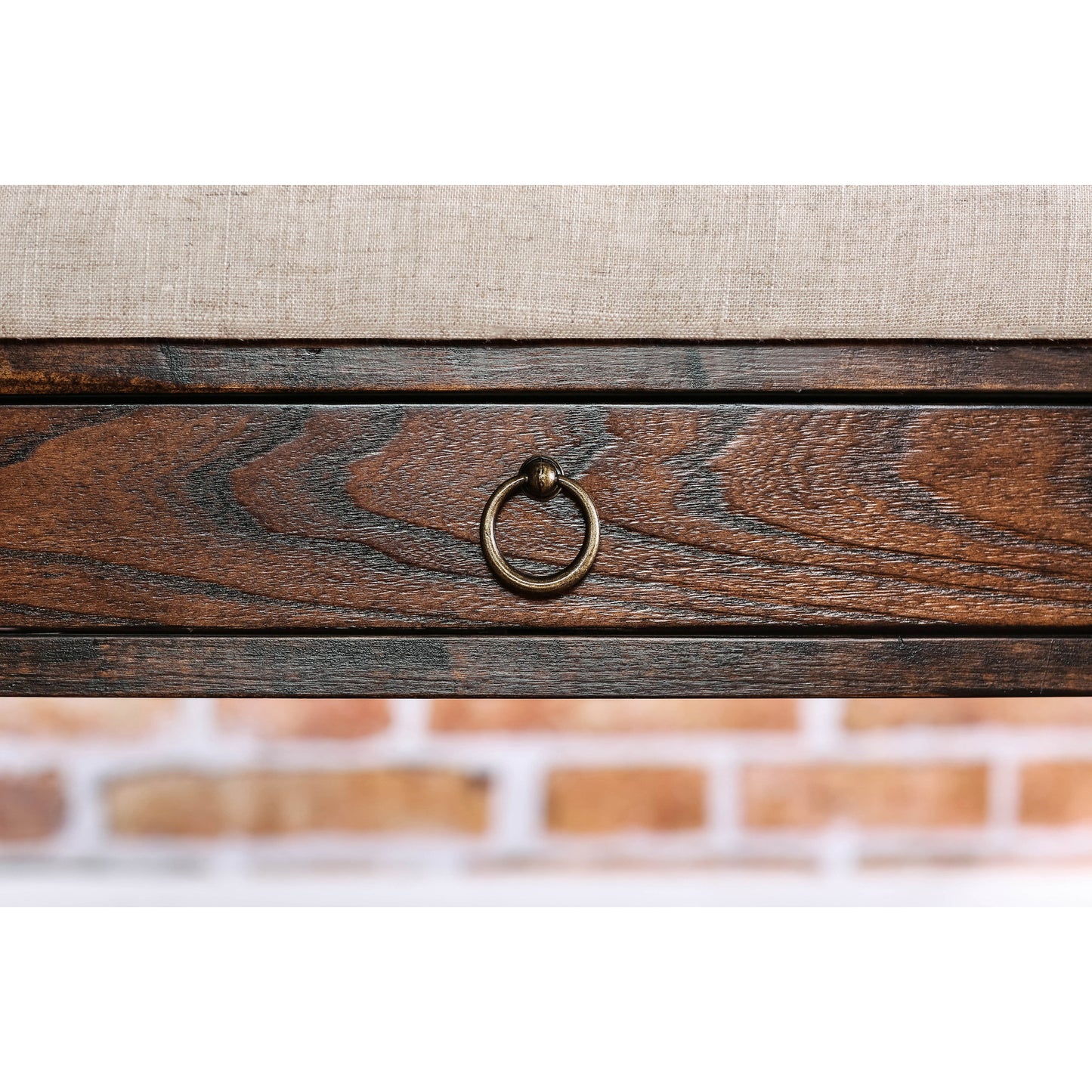 Cordell Industrial Storage Bench in Ivory and Light Oak - living-essentials