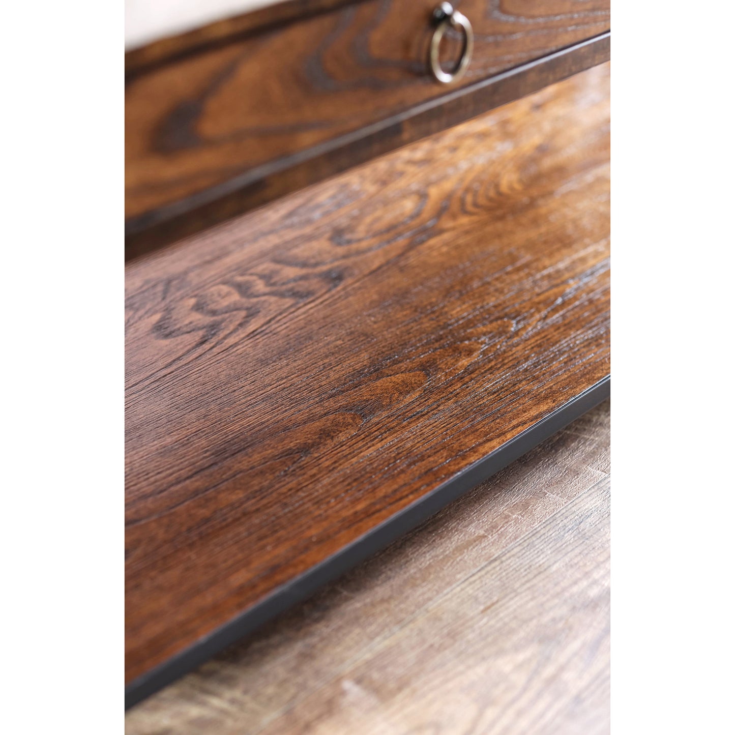 Cordell Industrial Storage Bench in Ivory and Light Oak - living-essentials
