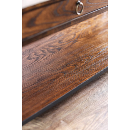 Cordell Industrial Storage Bench in Ivory and Light Oak - living-essentials