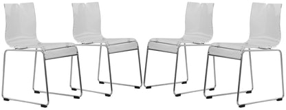 Lima Modern Acrylic Chair, Set of 4