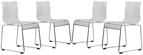 Lima Modern Acrylic Chair, Set of 4