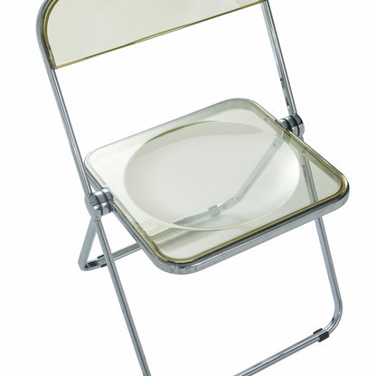 Lawrence Acrylic Folding Chair With Metal Frame