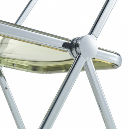 Lawrence Acrylic Folding Chair With Metal Frame