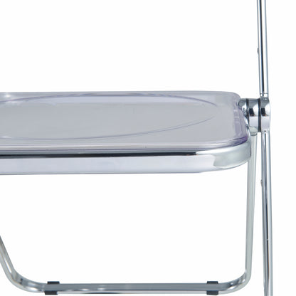 Lawrence Acrylic Folding Chair With Metal Frame