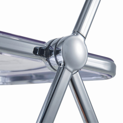 Lawrence Acrylic Folding Chair With Metal Frame