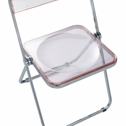 Lawrence Acrylic Folding Chair With Metal Frame