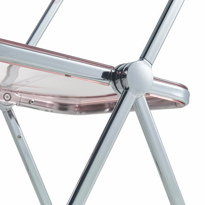 Lawrence Acrylic Folding Chair With Metal Frame