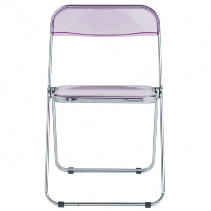 Lawrence Acrylic Folding Chair With Metal Frame