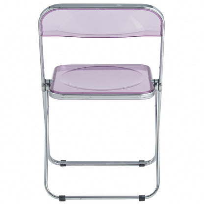 Lawrence Acrylic Folding Chair With Metal Frame