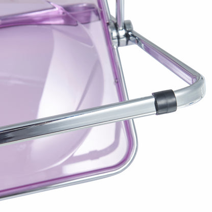Lawrence Acrylic Folding Chair With Metal Frame