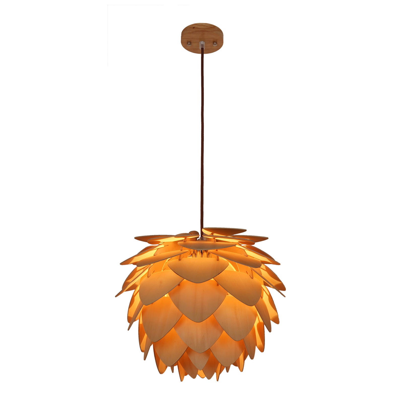 Wooden Leaves 14" Chandelier - living-essentials