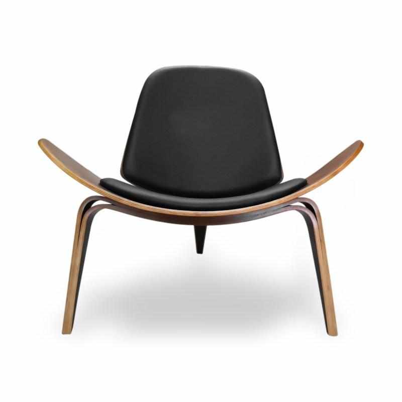 Hans J. Wegner Style Aniline Shell Chair - living-essentials