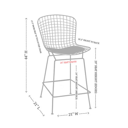 Frilled Wire Barstool - living-essentials