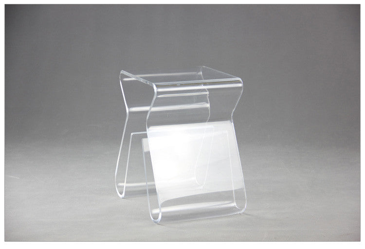 Magee End Table Stool with Magazine Rack – EMFURN