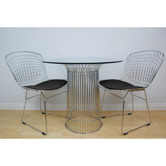 Warren Platner Style Chromed Steel Dining Set - living-essentials