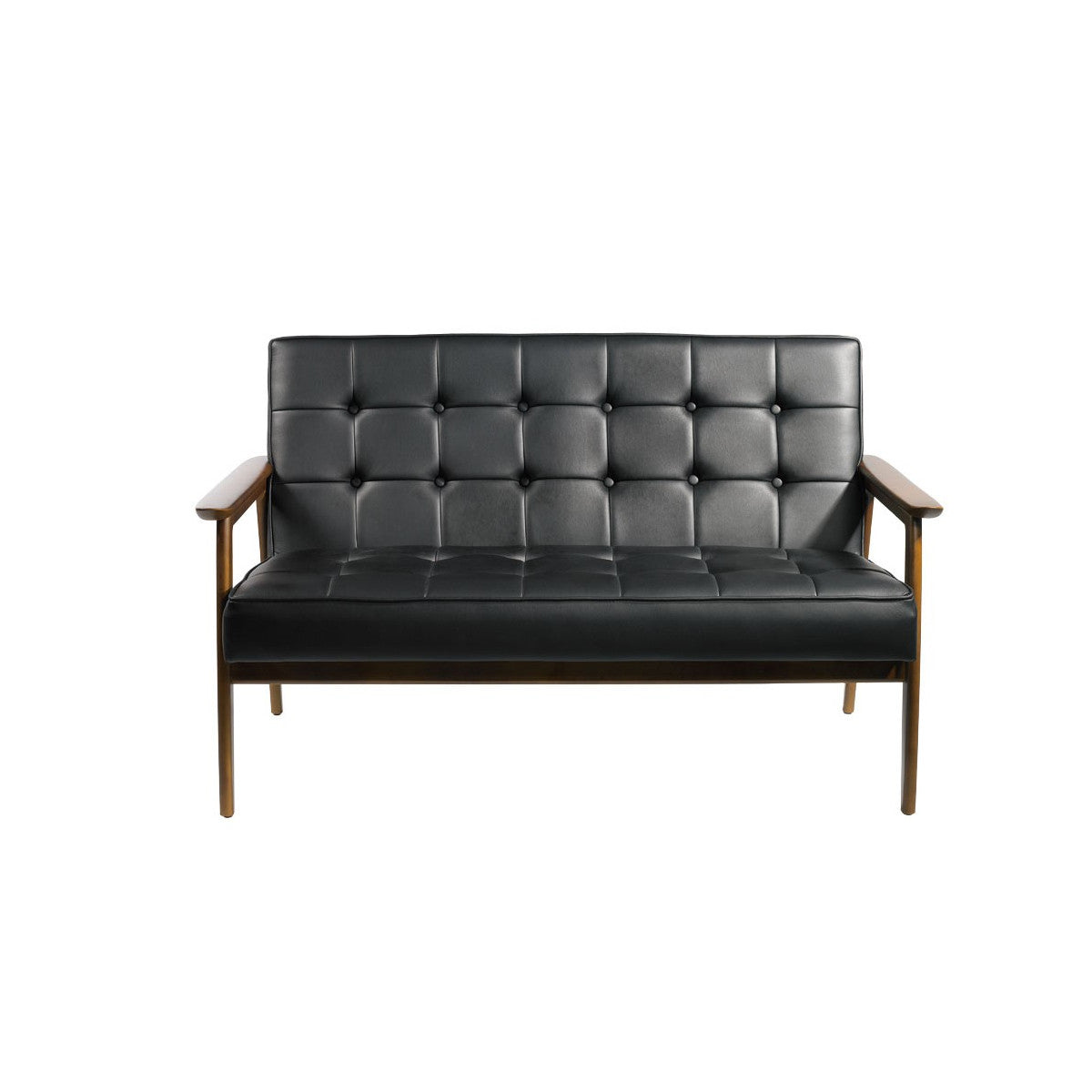 Gabie Black Tufted Loveseat - living-essentials