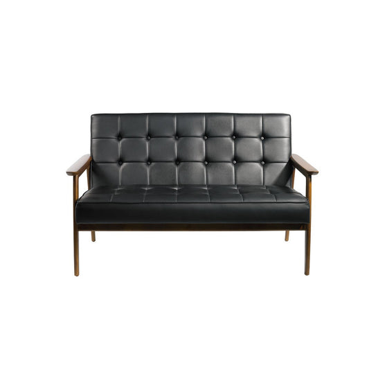 Gabie Black Tufted Loveseat - living-essentials