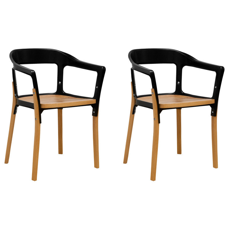 Jaslyn Wood and Steel Dining Chair - living-essentials