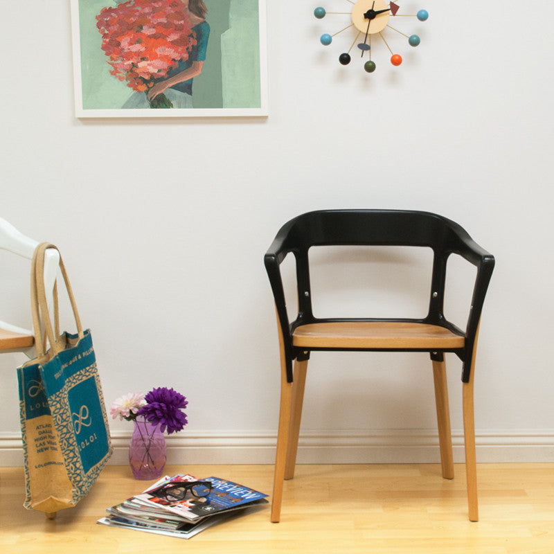 Jaslyn Wood and Steel Dining Chair - living-essentials