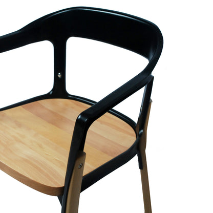 Jaslyn Wood and Steel Dining Chair - living-essentials