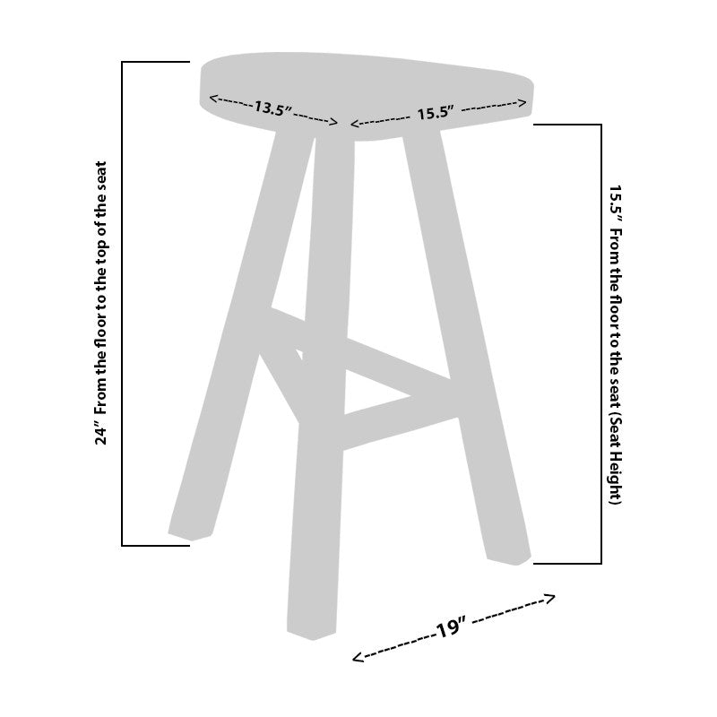 Hemali Wood Barstool - living-essentials