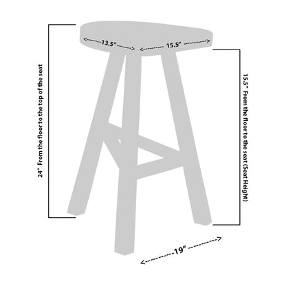 Hemali Wood Barstool - living-essentials