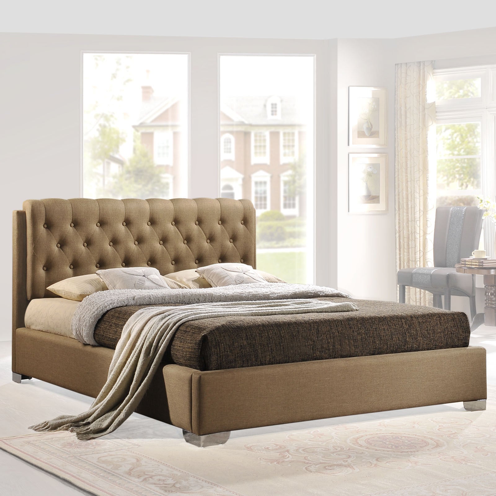 Amy Queen Fabric Bedframe - living-essentials