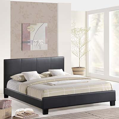Suitabling Queen Leather Bed Frame - living-essentials