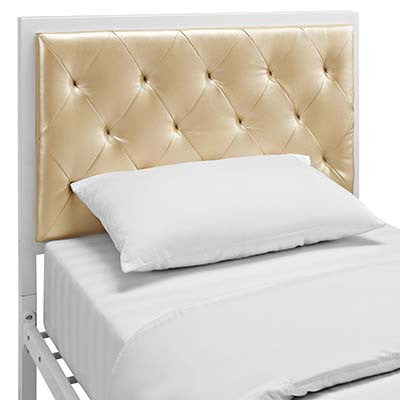 Patthew Twin Vinyl Platform Bed Frame - living-essentials