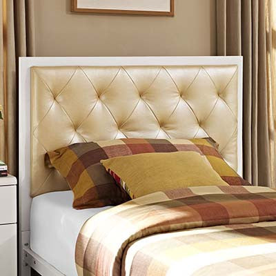 Patthew Twin Vinyl Platform Bed Frame - living-essentials