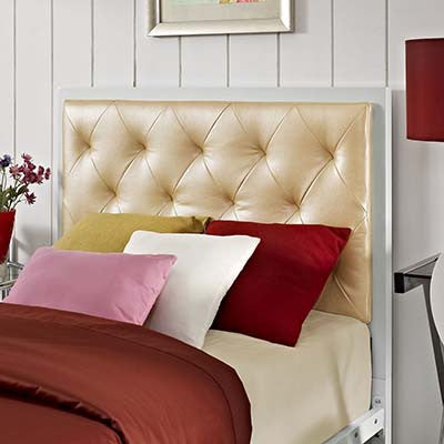 Patthew Twin Vinyl Platform Bed Frame - living-essentials