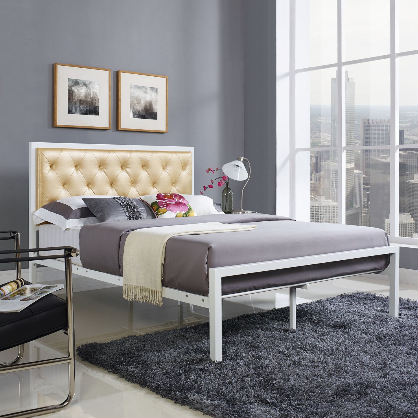 Milan Queen Fabric Bedframe - living-essentials