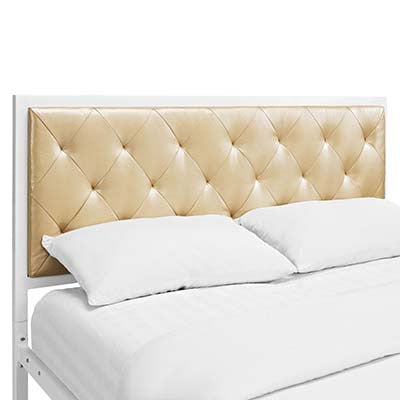 Clinary Queen Vinyl Platform Bed Frame - living-essentials