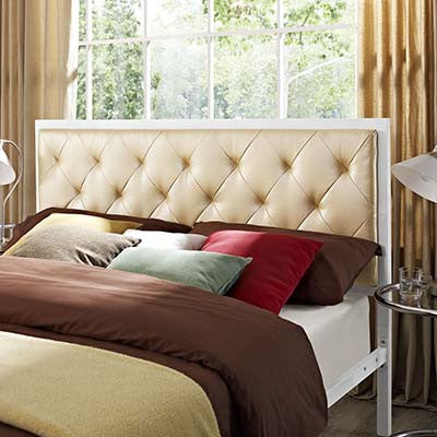 Clinary Queen Vinyl Platform Bed Frame - living-essentials