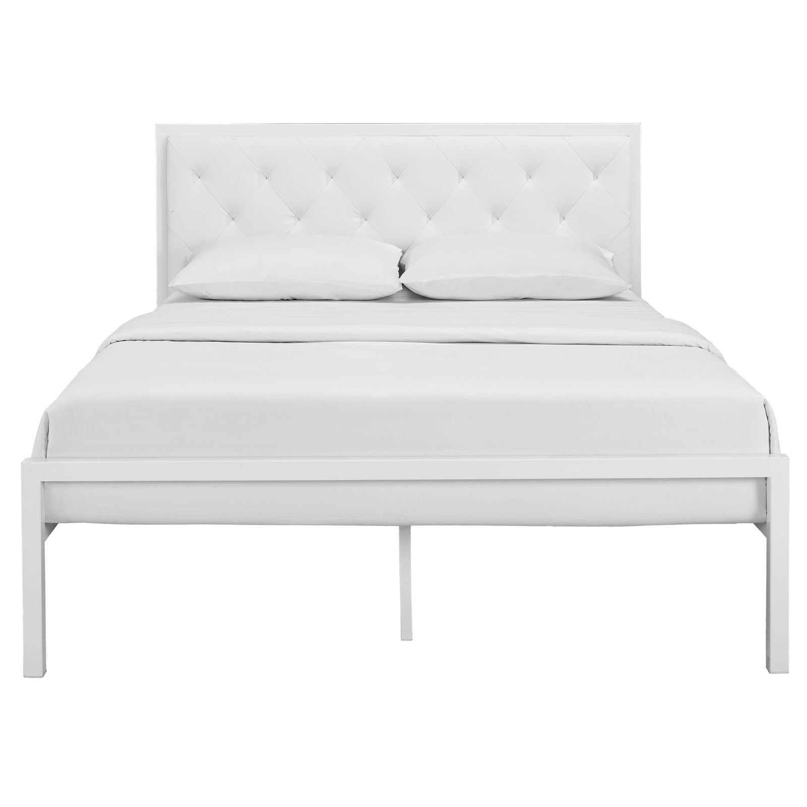 Miami Queen Vinyl Bed Frame - living-essentials