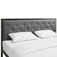 Milan King Fabric Bed Frame - living-essentials