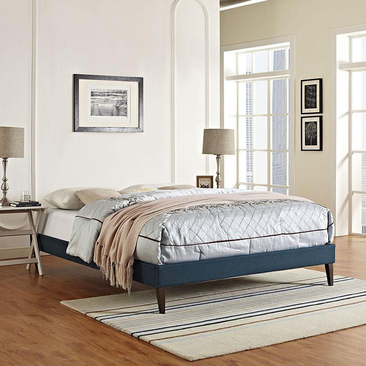 Rose King Fabric Bed Frame - living-essentials